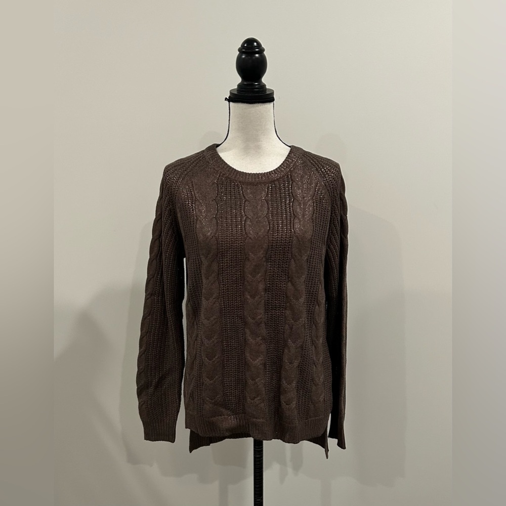 Minne Metallic High-Low Sweater